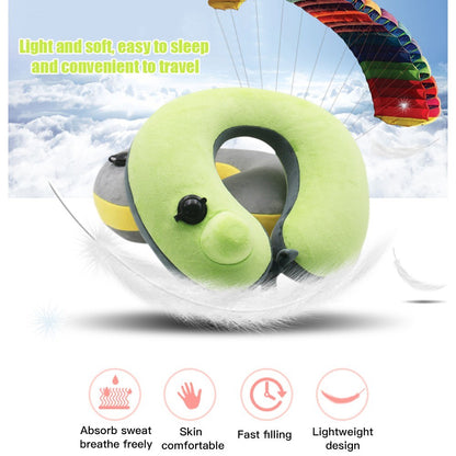 Travel Neck Pillow Inflatable U Shape Headrest Cushion for Travel, Airplane, Business Trip