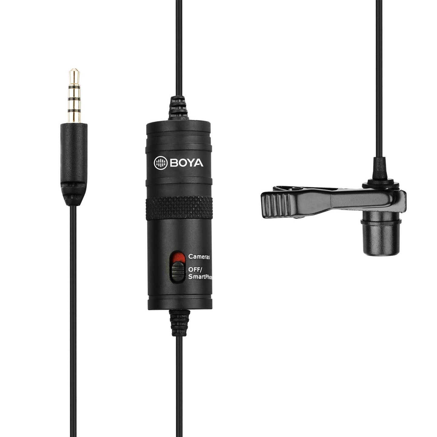 BOYA BY-M1 Microphone Lapel Clip-on Omni-directional Lavalier Condenser Mic with 3.5mm Plug for DSLR Camera Camcorder Smartphone PC