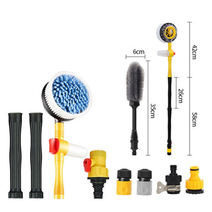 Car Wash Brush High-pressure Foam Car Cleaning Kit 360-degree Spin Car Wash Mop Detachable and Extendable Scrub Brush for Car Home Cleaning and Garden Use