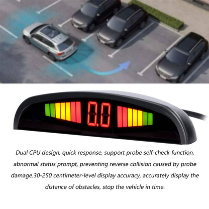 Car Parking Sensor Warning Buzzer Rear Reversing Radars System with 4 Parking Sensors Distance Detection LED Distance Display