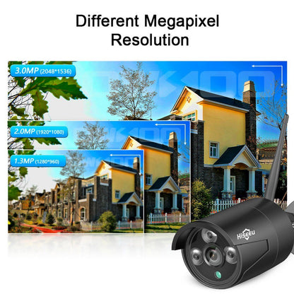 HISEEU 3.0MP IP Camera Security Monitor Camera IP66 Waterproof Surveillance Webcam Devices with Intelligent Motion Detection/Alerts System for Home Office