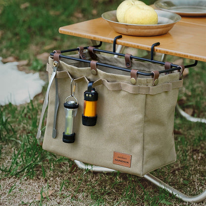 SUNDICK Outdoor Camping Desk Side Hangings Foldable Storage Bag Outdoor Picnic Portable Storage Bag Multifunctional Large Capacity Basket Organizer