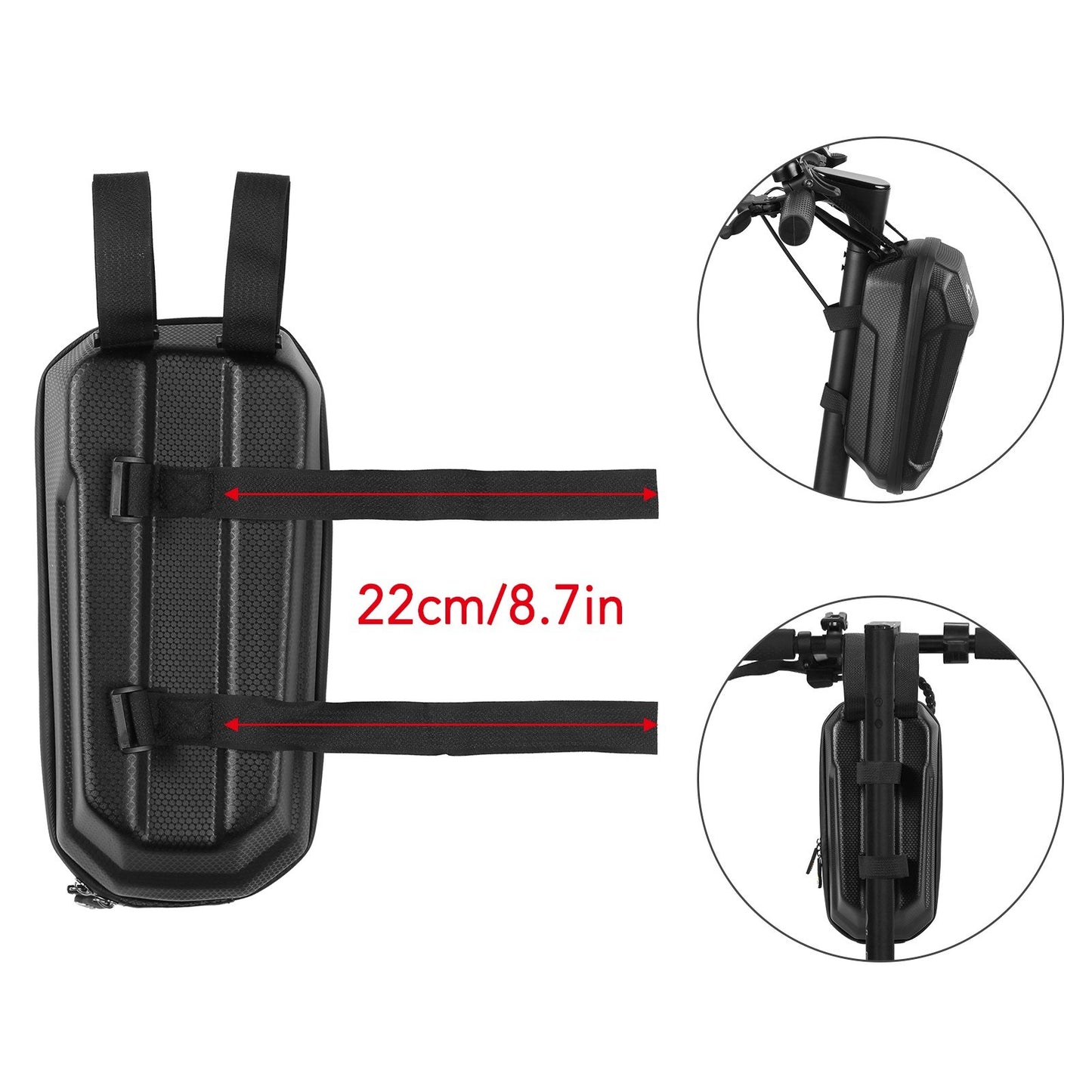 YSANAM Scooter Storage Bag Rainproof Electric Scooter Handlebar Bag with Multifunctional Disc Brake Lock for Kick Scooters Folding Bike Kick Board