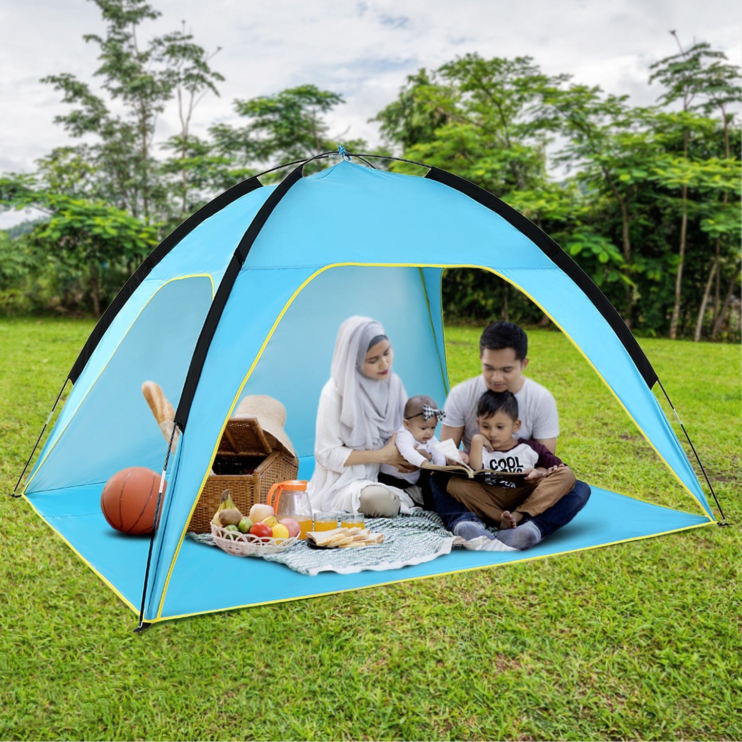 Portable Lightweight Beach Sun Shade Canopy Tent UV Sun Shelter Outdoor Camping Fishing Tent