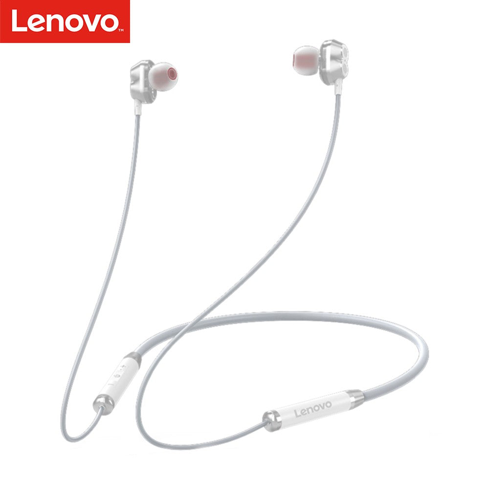 LENOVO HE08 Bluetooth 5.0 Neckband Wireless Headphones Stereo Waterproof Sports Noise Cancelling Earbuds with Mic Compatible with iOS / Android