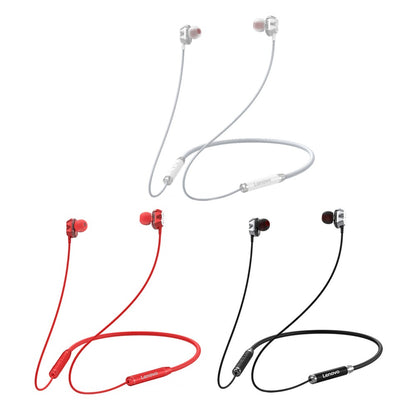 LENOVO HE08 Bluetooth 5.0 Neckband Wireless Headphones Stereo Waterproof Sports Noise Cancelling Earbuds with Mic Compatible with iOS / Android