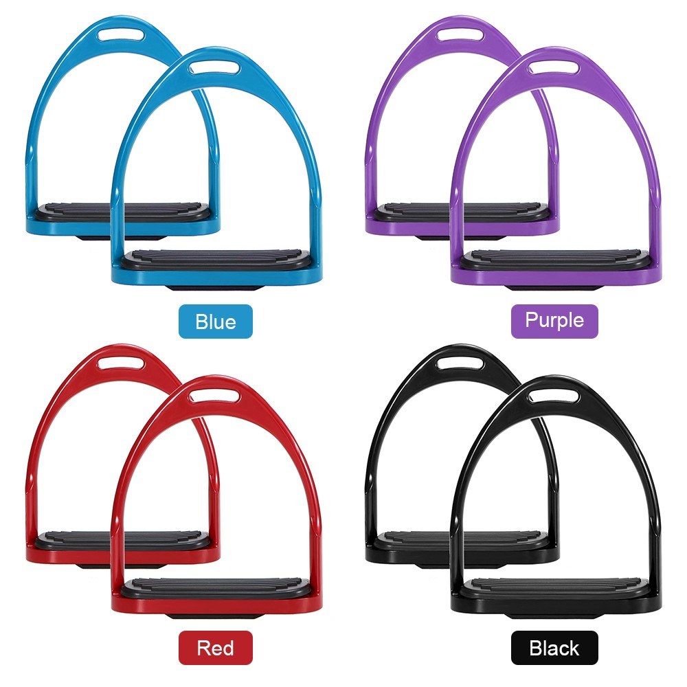 1 Pair Horse Stirrups Aluminum Safety Horse Riding Stirrup Non-Slip Equestrian Stirrups for Saddle