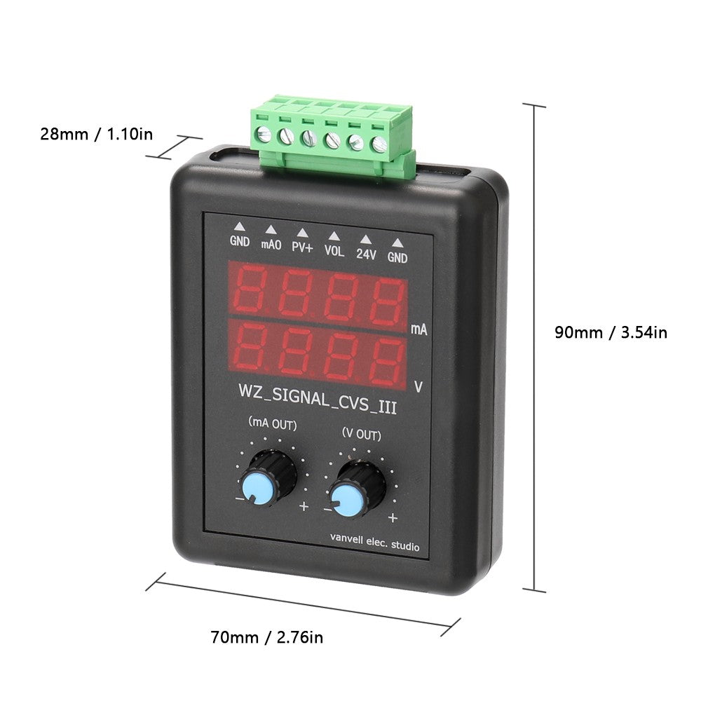 24V Current Voltage Transmitter 4-20mA Signal Generator Signal Calibrator with Display