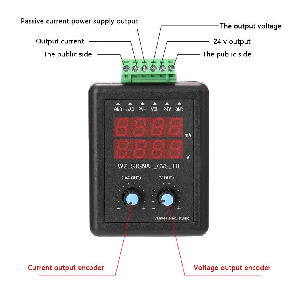 24V Current Voltage Transmitter 4-20mA Signal Generator Signal Calibrator with Display