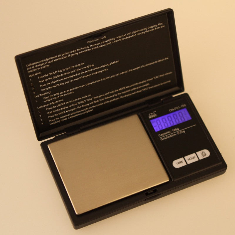 Portable Digital Kitchen Scale High Accuracy Jewelry Weight Measuring Tool 100 / 0.01G LCD Pocket Weighing Electronic Scales