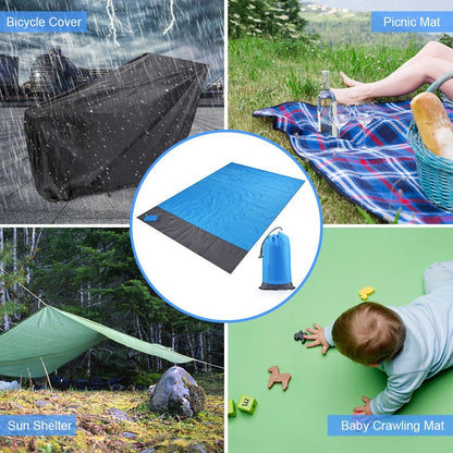 Beach Blanket Sandproof Beach Mat Quick Drying Portable Picnic Sheet for Outdoor Travel