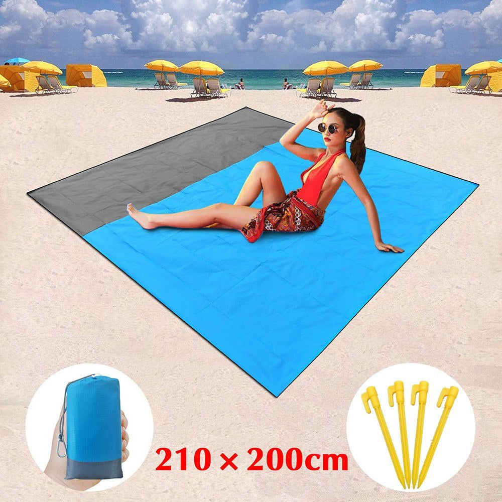 Beach Blanket Sandproof Beach Mat Quick Drying Portable Picnic Sheet for Outdoor Travel