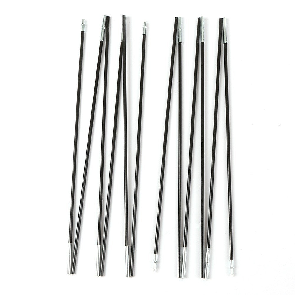 1 Pair Outdoor Camping Tent Collapsible Support Rod Glass Fiber Replacement Tent Pole Kit