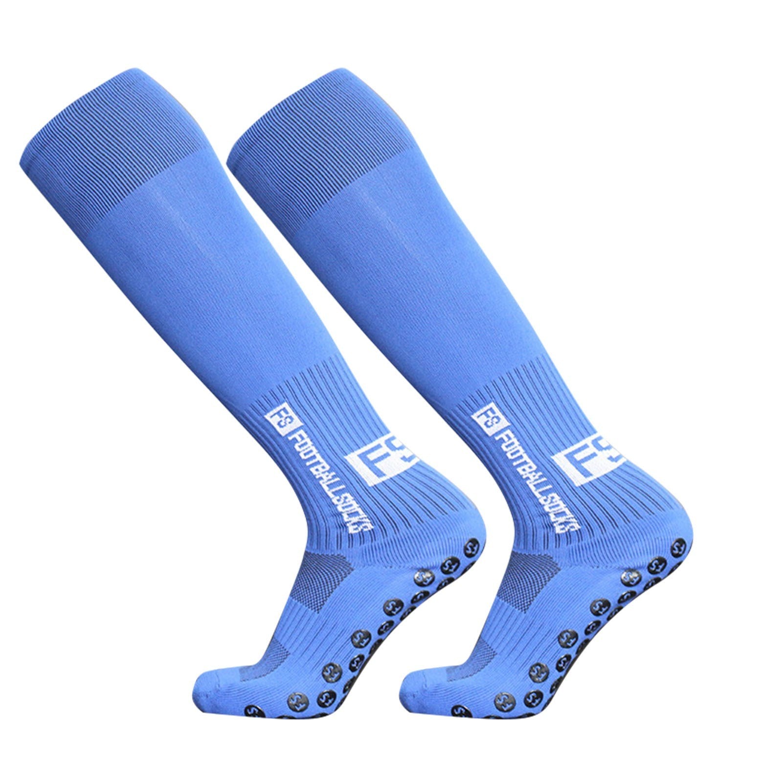 1 Pair Football Socks Sports Polyester Anti-Slip Baseball Football Soccer Tube Socks High Tube Long Knee Breathable Compression Socks