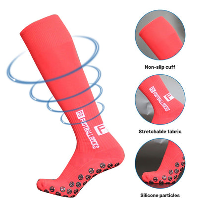 1 Pair Football Socks Sports Polyester Anti-Slip Baseball Football Soccer Tube Socks High Tube Long Knee Breathable Compression Socks