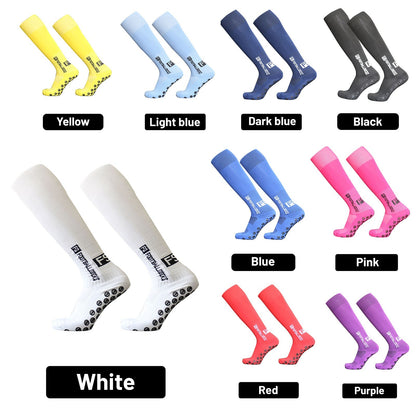 1 Pair Football Socks Sports Polyester Anti-Slip Baseball Football Soccer Tube Socks High Tube Long Knee Breathable Compression Socks