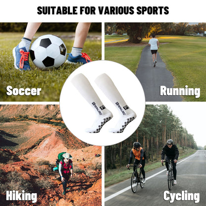 1 Pair Football Socks Sports Polyester Anti-Slip Baseball Football Soccer Tube Socks High Tube Long Knee Breathable Compression Socks