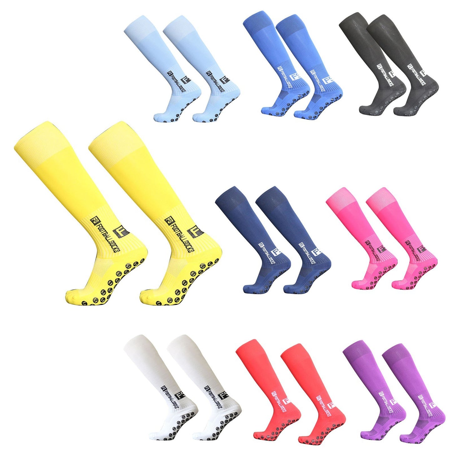 1 Pair Football Socks Sports Polyester Anti-Slip Baseball Football Soccer Tube Socks High Tube Long Knee Breathable Compression Socks