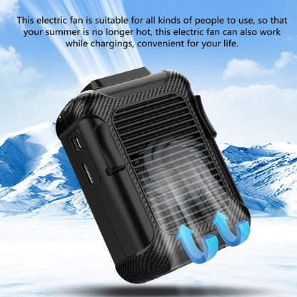 Outdoor Waist Hanging Fan Summer Portable Clip Fan 6000mAh Battery Neck Hanging Fan