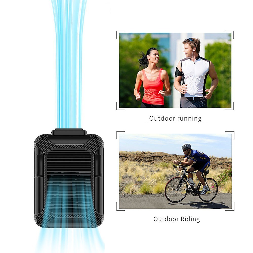 Outdoor Waist Hanging Fan Summer Portable Clip Fan 6000mAh Battery Neck Hanging Fan