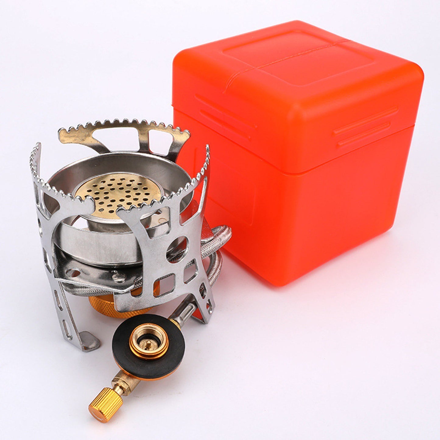 Windproof Camp Stove Split Gas Cooker Portable Manual Ignition Stove Burner for Outdoor Backpacking Hiking