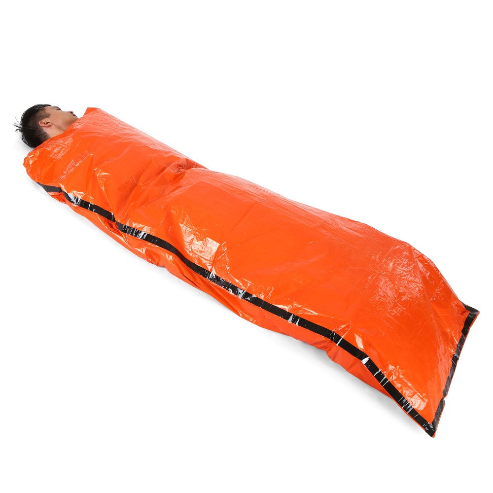 2 PCS Emergency Blanket with Compression Sack Lightweight Water-resistant Portable Sleeping Bag for Camping Travel Hiking