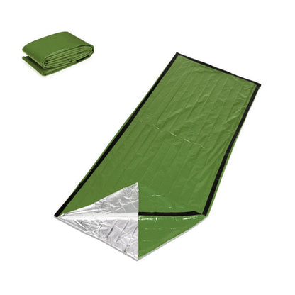 2 PCS Emergency Blanket with Compression Sack Lightweight Water-resistant Portable Sleeping Bag for Camping Travel Hiking