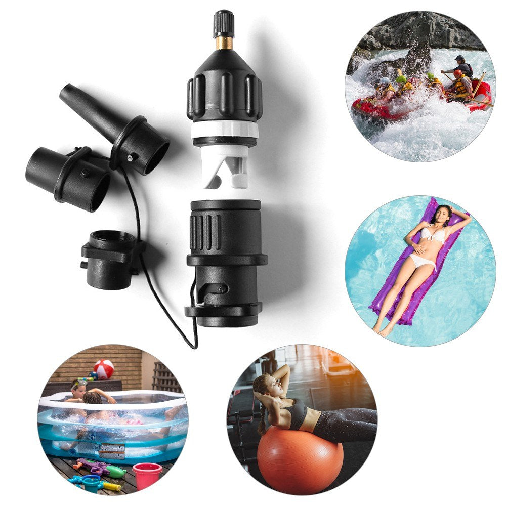 Inflatable Kayak Pump Adapter Multifunction SUP Valve Adaptor Compressor for Inflatable Boat, Stand Up Paddle Board, Inflatable Bed, Dinghy