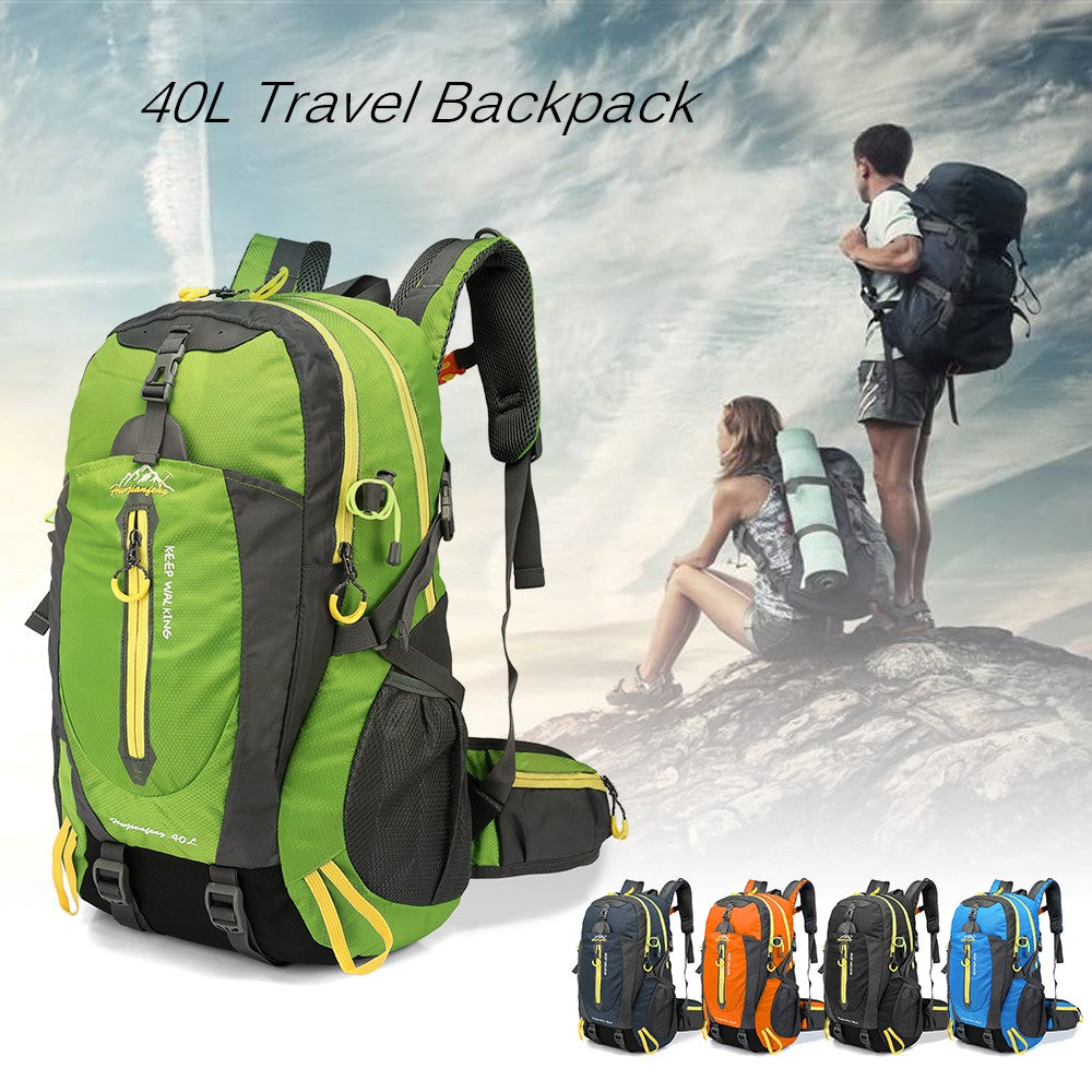 40L Hiking Camping Travel Backpack Water-resistant Outdoor Daypack Weekender Backpack Super Large Bag