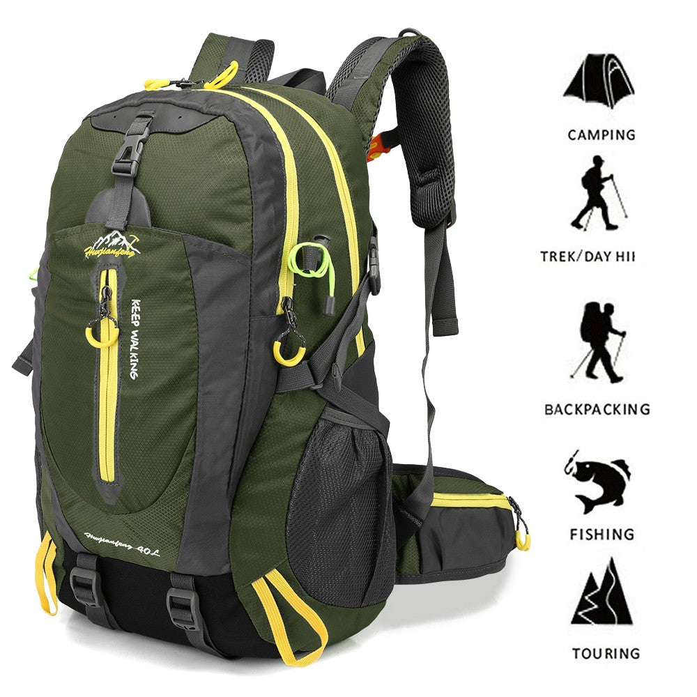 40L Hiking Camping Travel Backpack Water-resistant Outdoor Daypack Weekender Backpack Super Large Bag