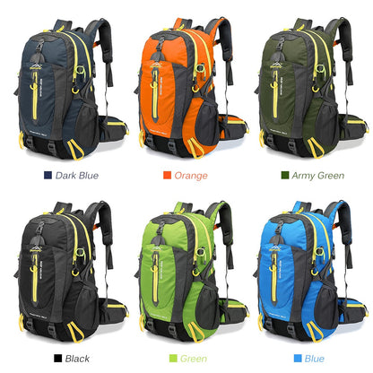 40L Hiking Camping Travel Backpack Water-resistant Outdoor Daypack Weekender Backpack Super Large Bag