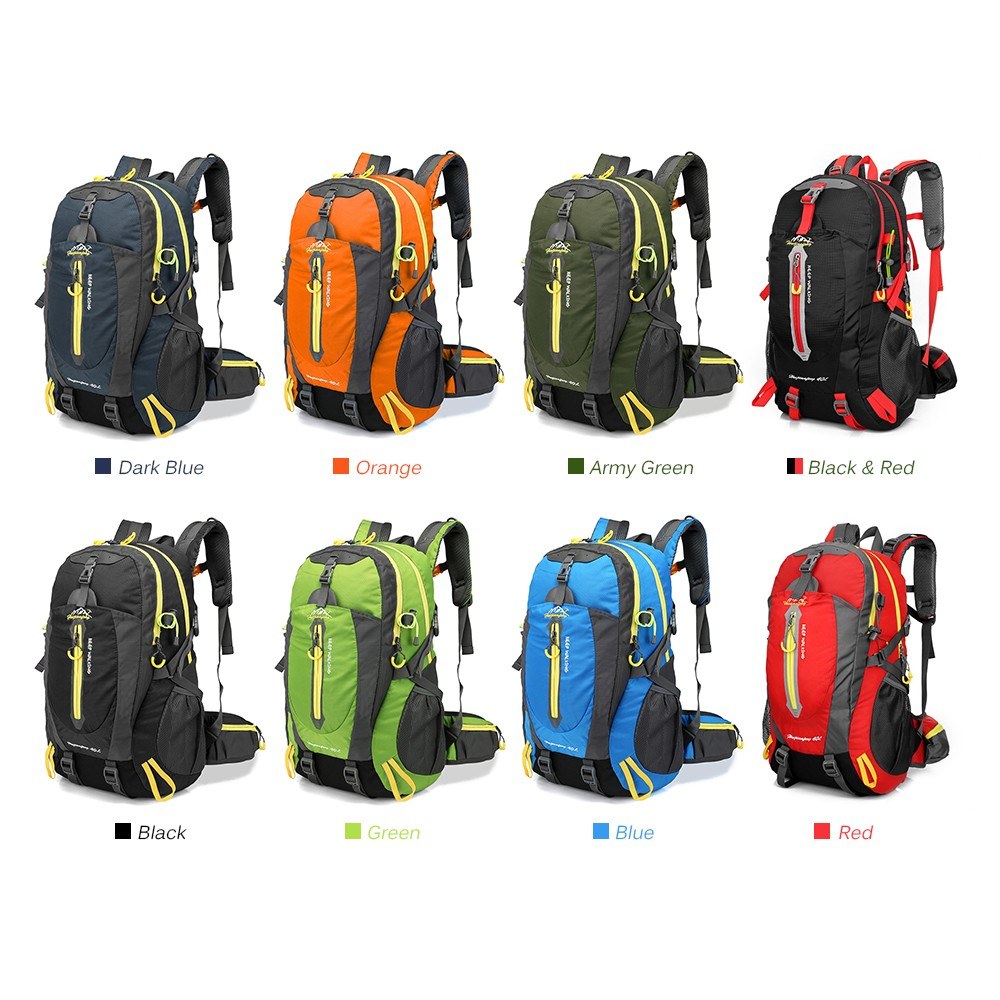 40L Hiking Camping Travel Backpack Water-resistant Outdoor Daypack Weekender Backpack Super Large Bag