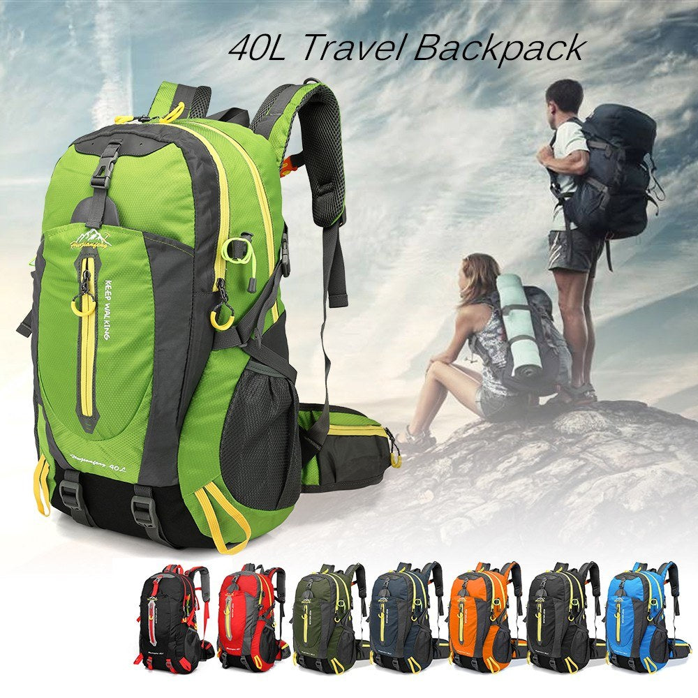 40L Hiking Camping Travel Backpack Water-resistant Outdoor Daypack Weekender Backpack Super Large Bag