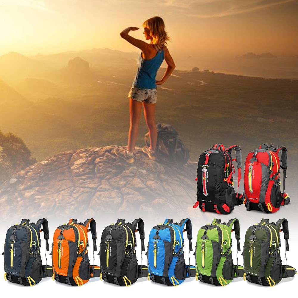 40L Hiking Camping Travel Backpack Water-resistant Outdoor Daypack Weekender Backpack Super Large Bag