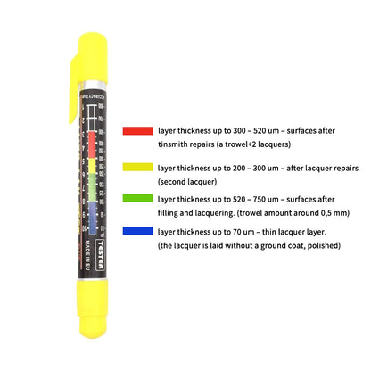 Paint Thickness Tester Meter Gauge Water Resistant Car Body Damage Detector with Meter Magnetic Tip