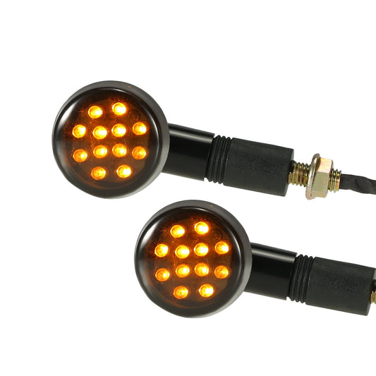 2Pcs 12V Universal Motorcycle LED Turn Signal Light Blinker Indicator Front Rear Tail Light for Harley Cafe Racer Custom