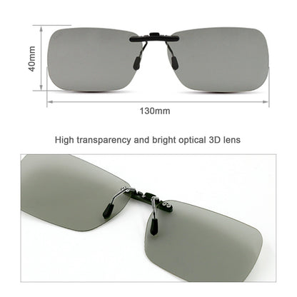 0.72mm Clip-on 3D Glasses Passive Circular Polarized Eye Glasses Lens for 3D TV Movie Cinema