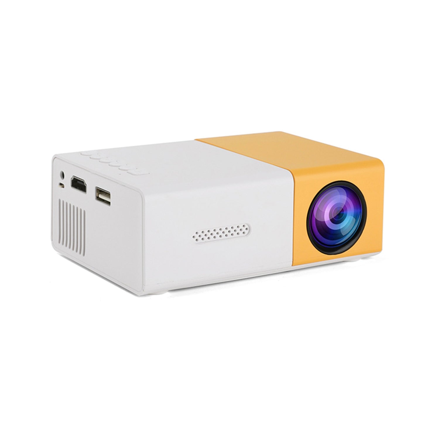 MP20 720P / 1080P Mini LED Projector Portable Video Projector with Built-in Speaker Remote Control Support HD / AV / USB / Audio 3.5mm Interface