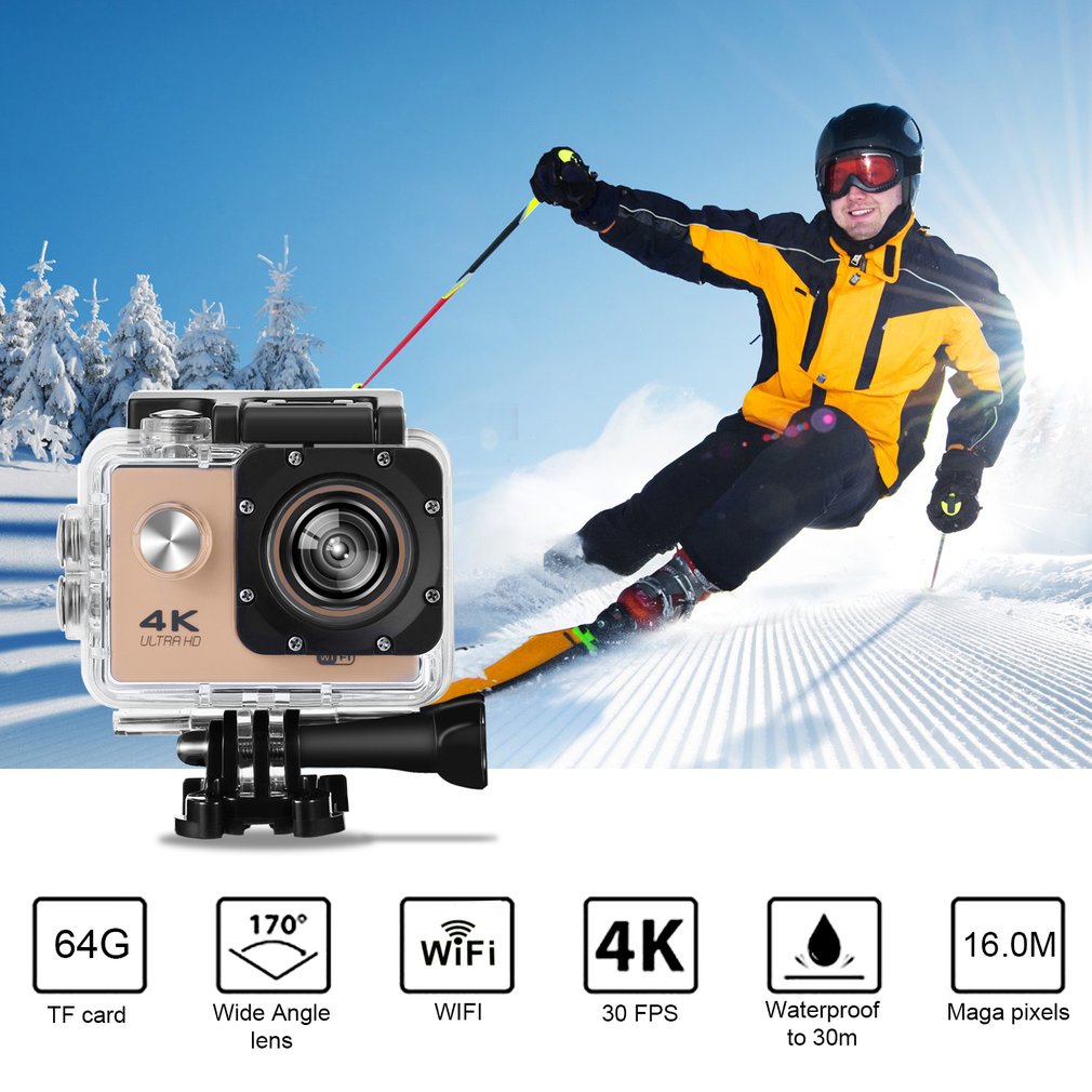 SJ60 2.0-inch LCD Waterproof 4K Wifi HD 1080P Action Camera Camcorder