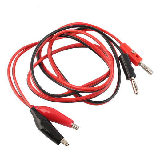 4mm Banana Plug Probe Cable to Alligator Test Lead Clip for Multimeter